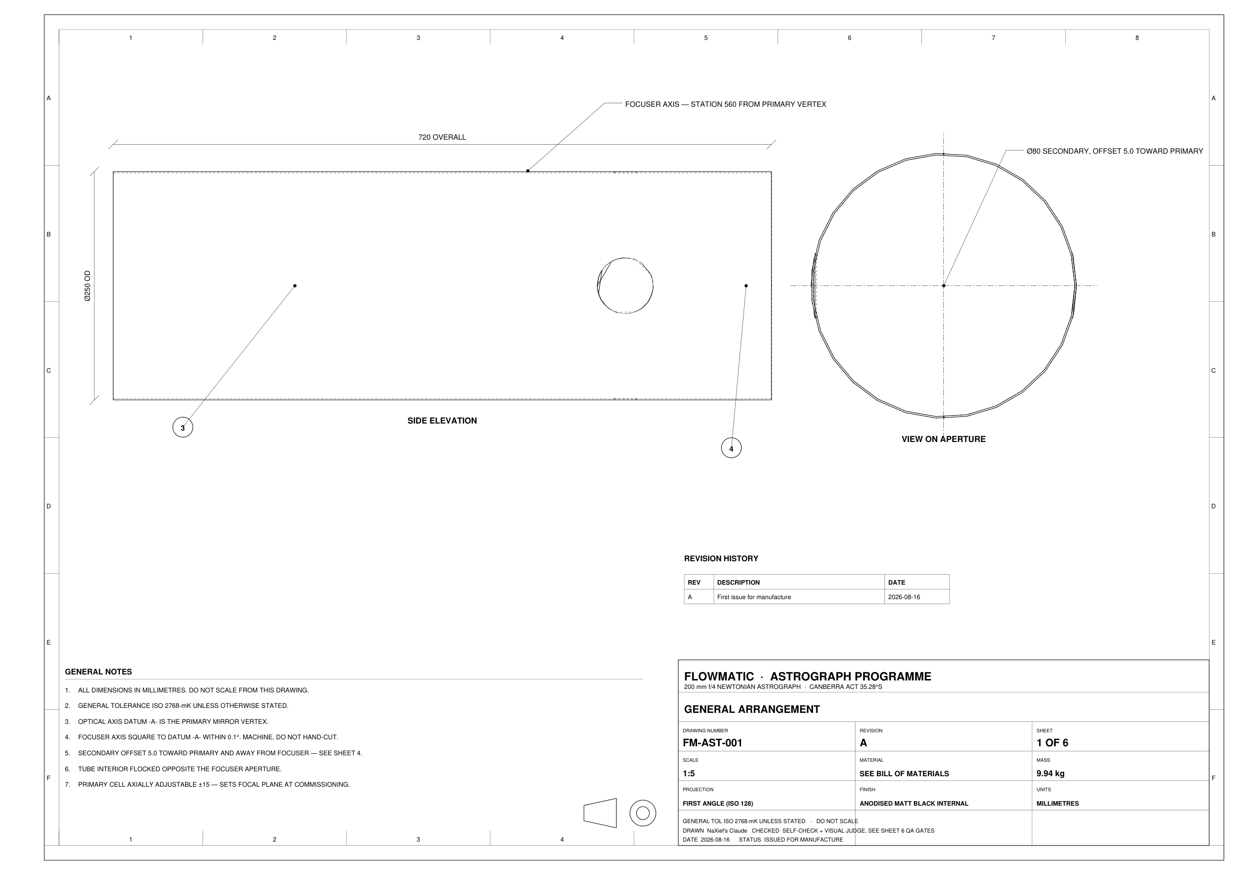 Sheet 1, general arrangement